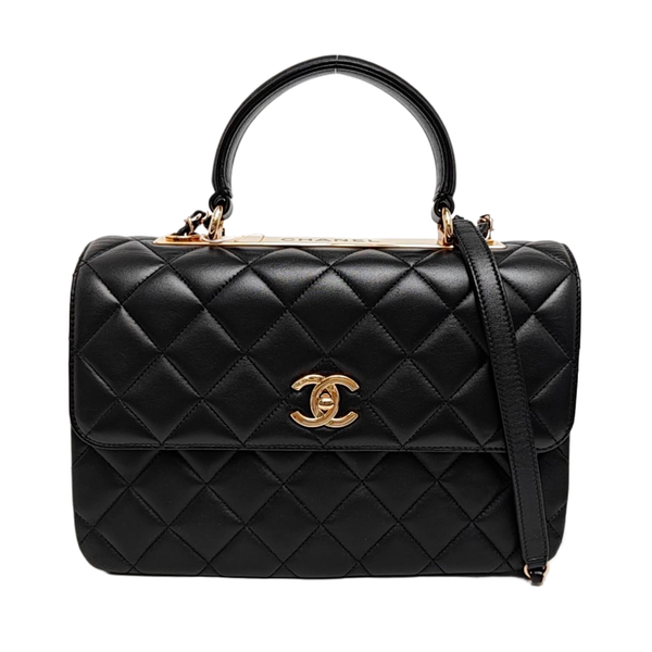 TRENDY CC Quilted Calfskin Black