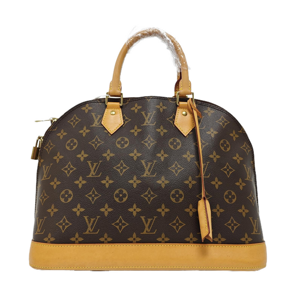 ALMA MM Monogram Coated Canvas Brown