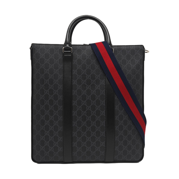 Monogram Coated Canvas Tote Bag Medium Black