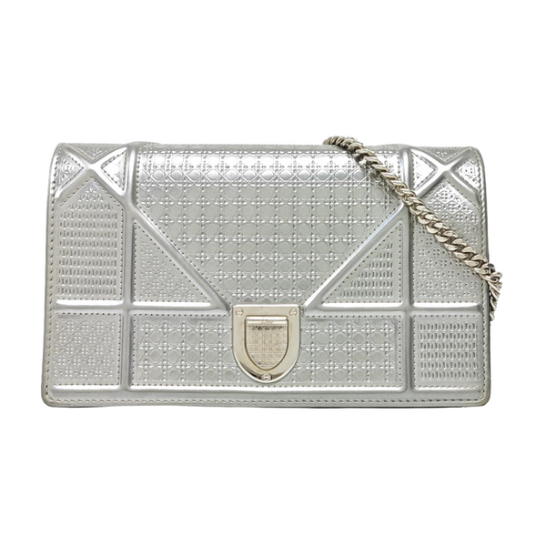 Diorama Cannage Calfskin Silver