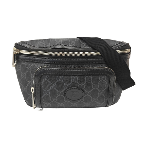 Monogram Coated Canvas Belt Bag Black