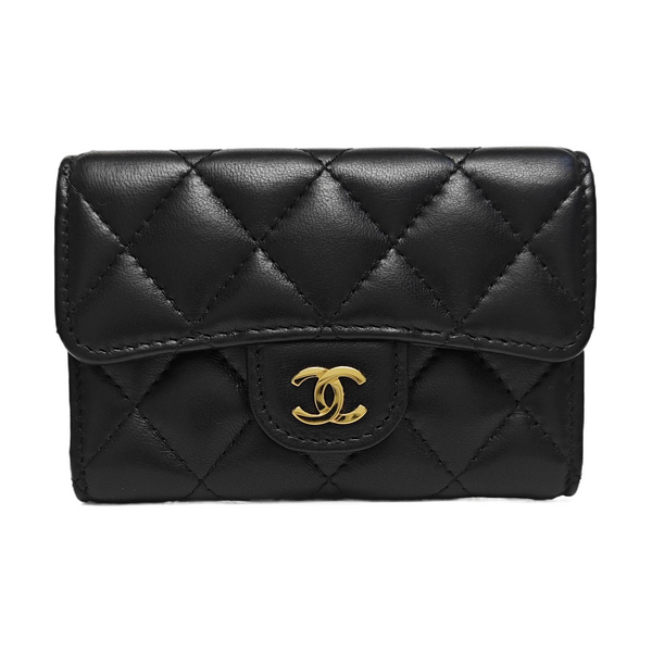 CLASSIC FLAP Quilted Lambskin Black Wallet