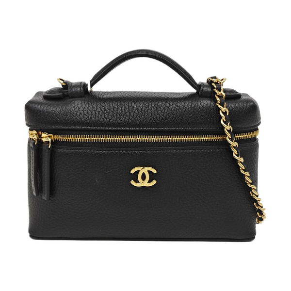 Calfskin Shoulder Bag Small Black