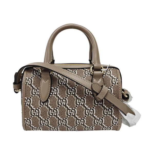 Monogram Coated Canvas Shoulder Bag Super Mini Gray