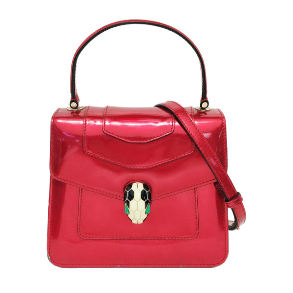 SERPENTI FOREVER Small Patent Leather Red