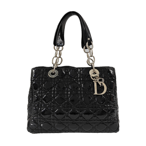 Dior Soft Cannage Patent Leather Black