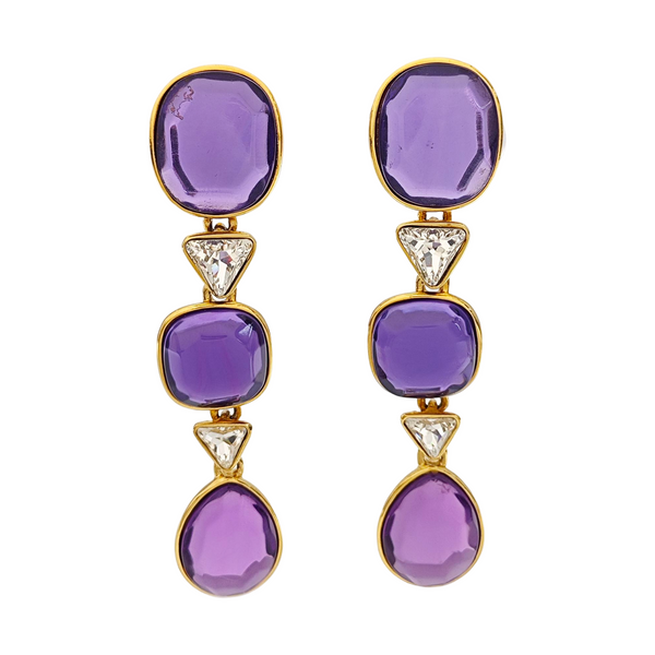 Metal Gold Clip On Earrings