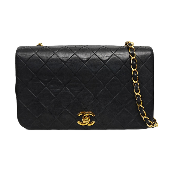 Medium Quilted Lambskin Black