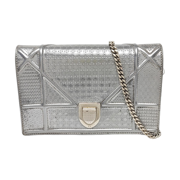 Diorama Cannage Calfskin Silver