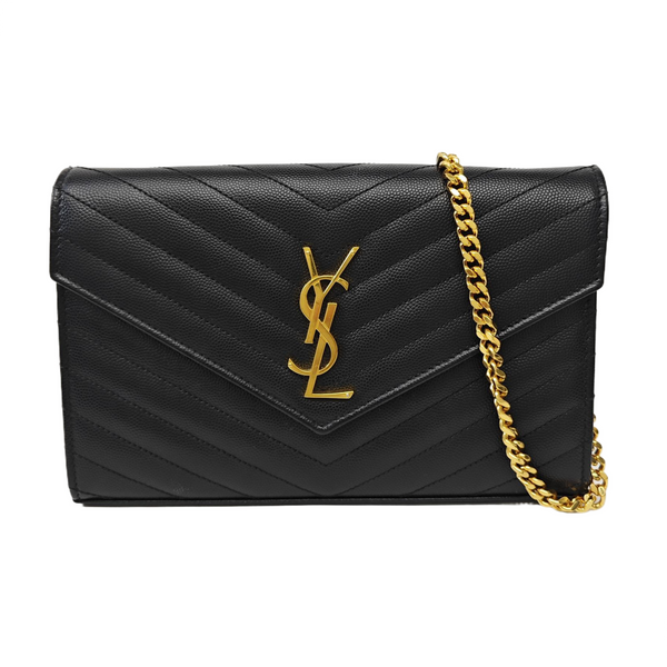 MONOGRAM Medium Chevron Calfskin Black