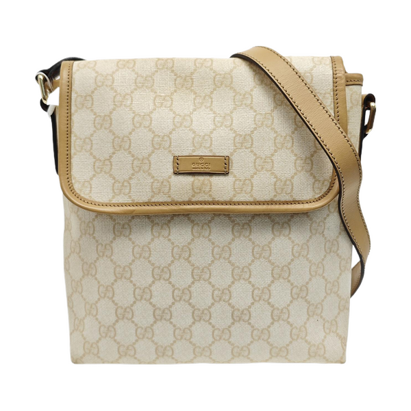 Monogram Coated Canvas Shoulder Bag Beige