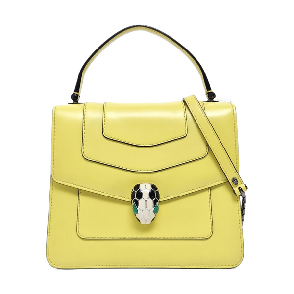 SERPENTI FOREVER Small Quilted Calfskin Yellow