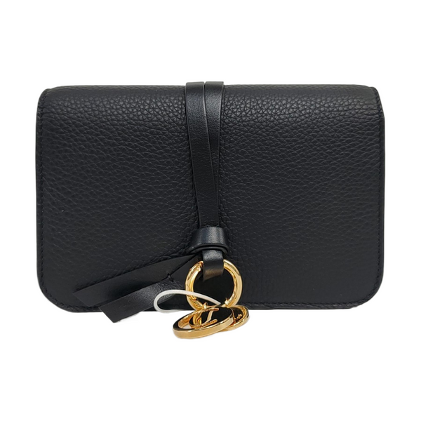 Alphabet Calfskin Black Wallet