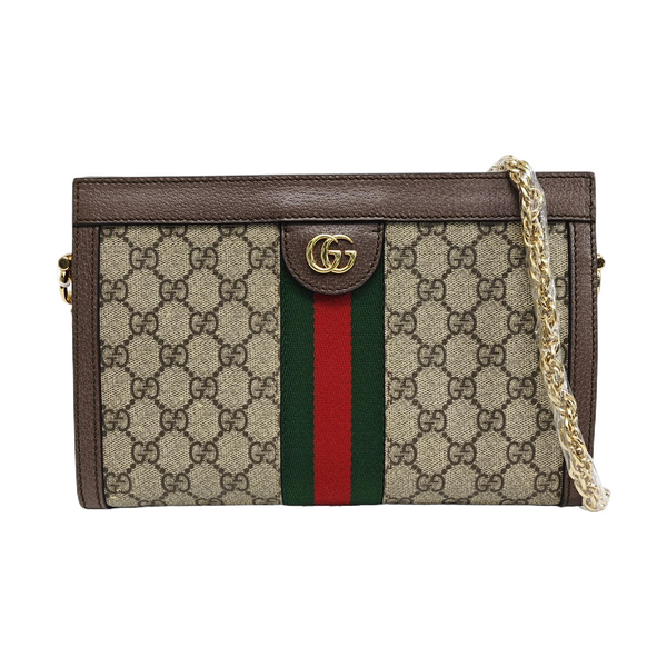 Ophidia Small Monogram Coated Canvas Beige