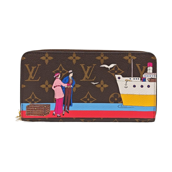 ZIPPY Monogram Coated Canvas Brown Wallet