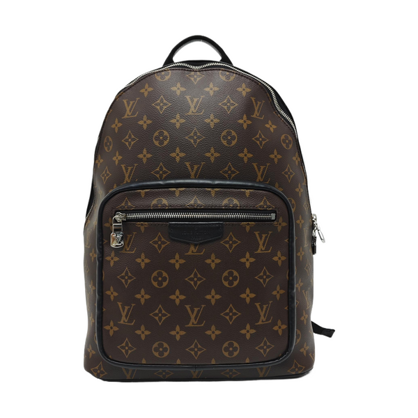 JOSH Monogram Coated Canvas Brown