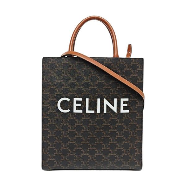 CABAS CELINE Small Coated Canvas Brown