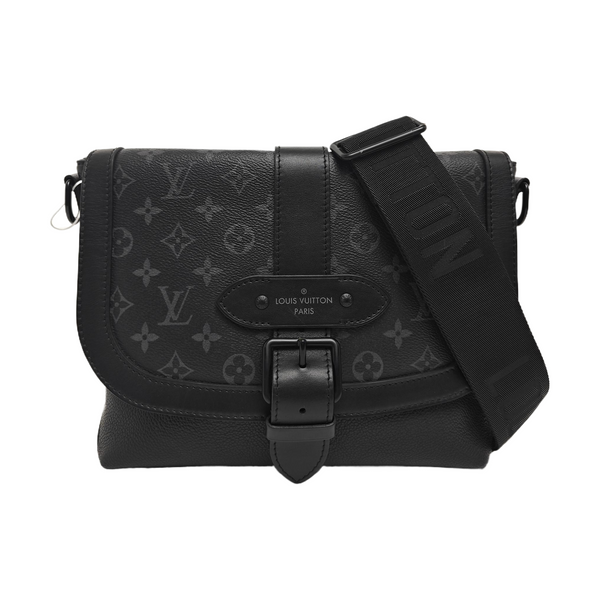 SAUMUR Monogram Coated Canvas Black