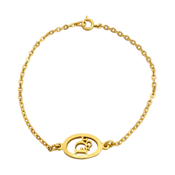 Dior Oblique Metal Gold Bracelet