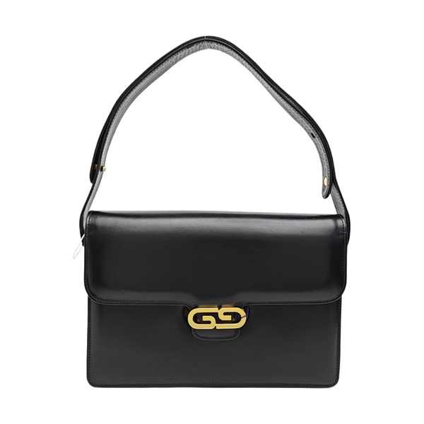 Leather Shoulder Bag Black