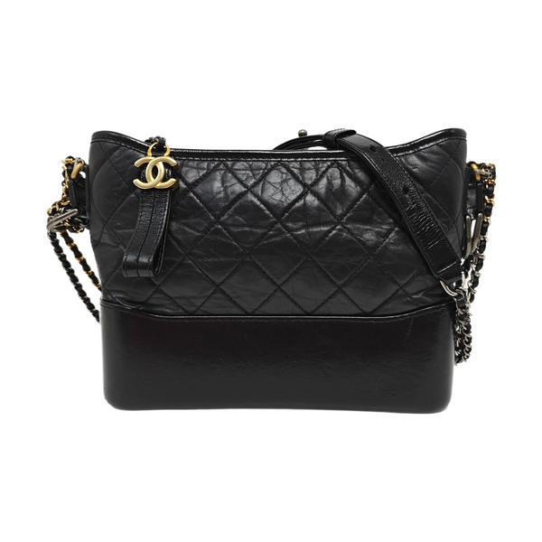 GABRIELLE New Medium Quilted Vintage Calf Black