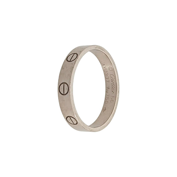 LOVE 18k White Gold Silver Ring EU 56
