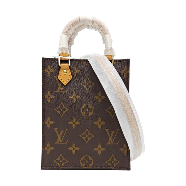 SAC PLAT Mini Monogram Coated Canvas Brown