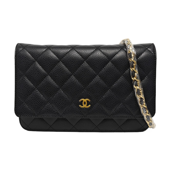 WOC Quilted Grained Calfskin Black
