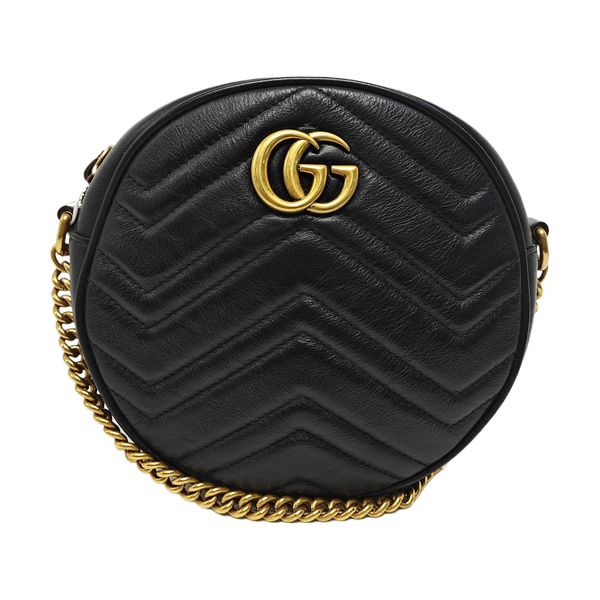 GG Marmont Mini Quilted Calfskin Black