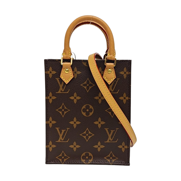 SAC PLAT Mini Monogram Coated Canvas Brown