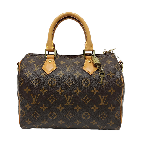 SPEEDY 25 Monogram Coated Canvas Brown