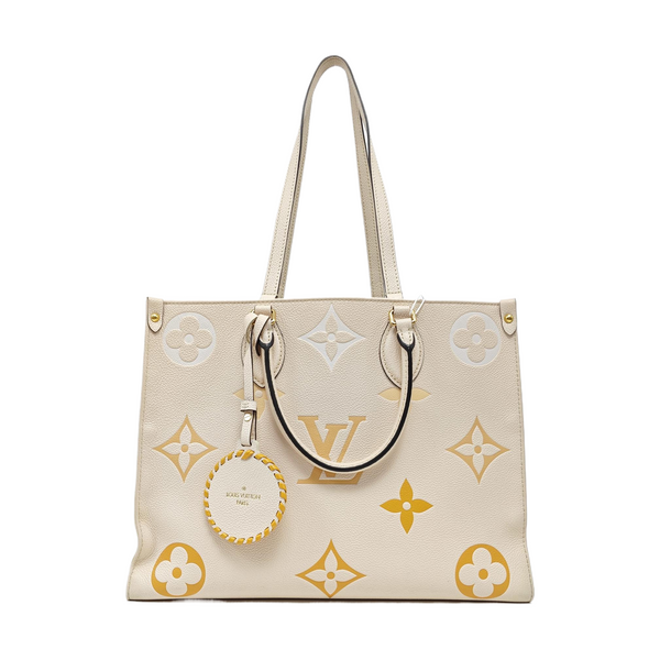 ONTHEGO MM Monogram Calfskin Beige