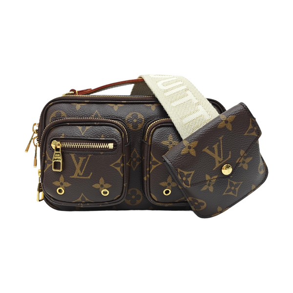 UTILITY Monogram Coated Canvas Brown