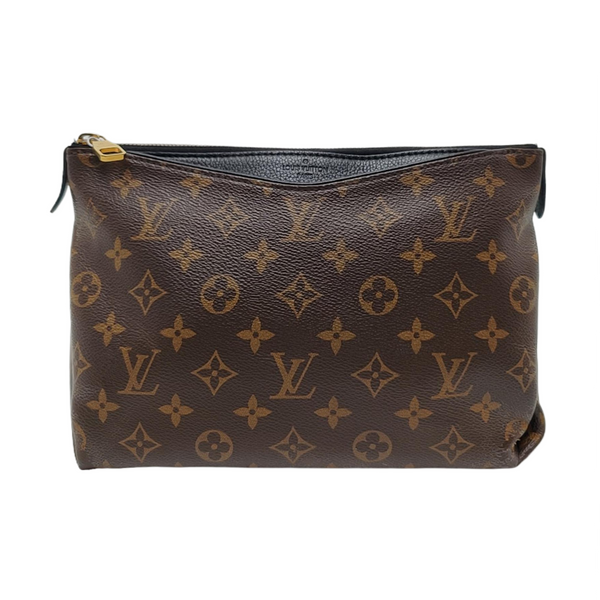 Authenticated pre-owned PALLAS Monogram Coated Canvas Brown - Clutch at Looply