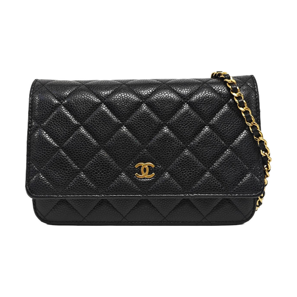 WOC Quilted Grained Calfskin Black