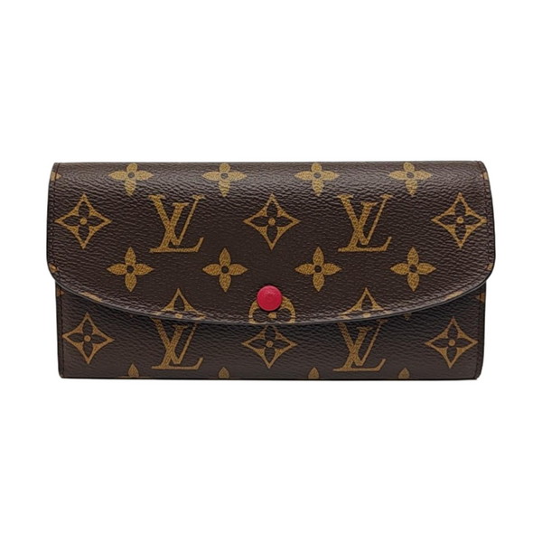 EMILIE Monogram Coated Canvas Brown Wallet