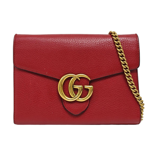 GG Marmont Mini Calfskin Red