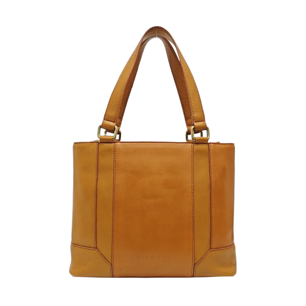 Calfskin Top Handle Bag Brown