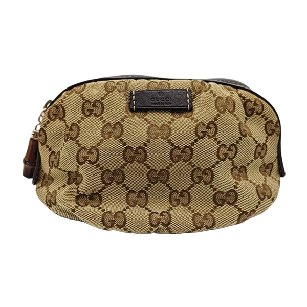 Monogram Fabric Clutch Beige