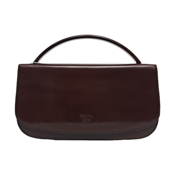 Calfskin Top Handle Bag Brown