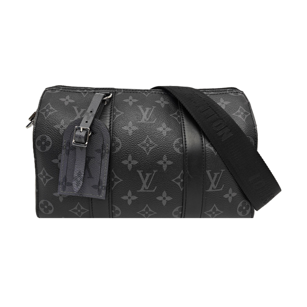 KEEPALL Monogram Coated Canvas Black