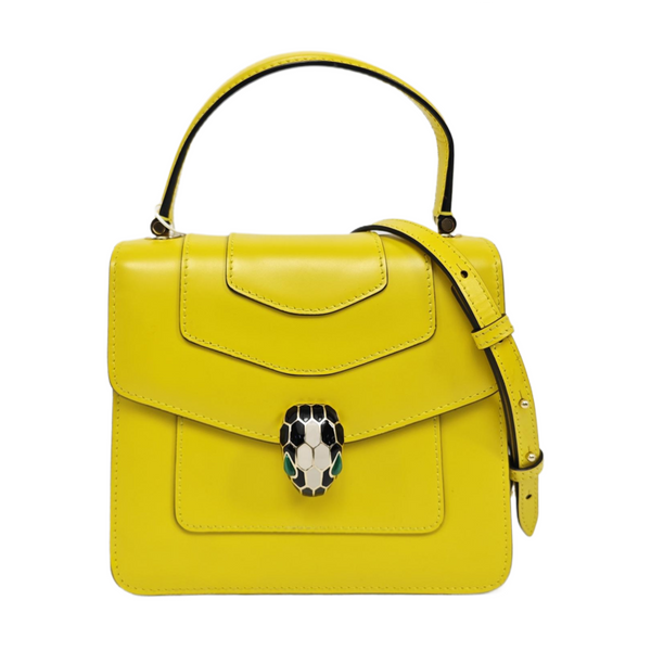 SERPENTI FOREVER Small Quilted Calfskin Yellow