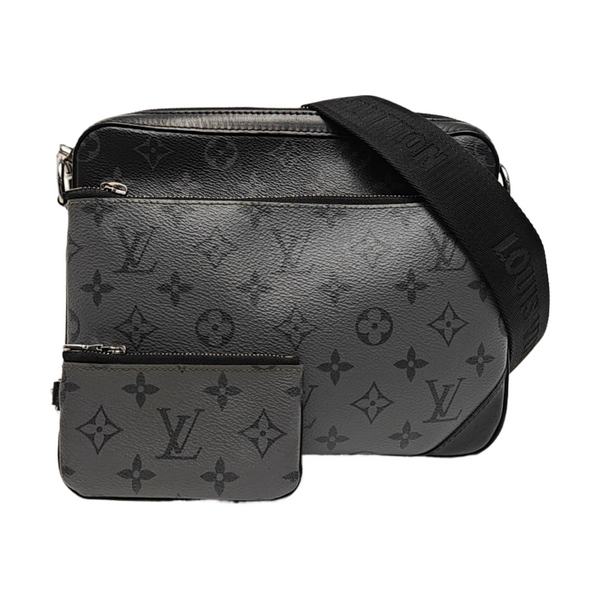 TRIO Monogram Coated Canvas Gray