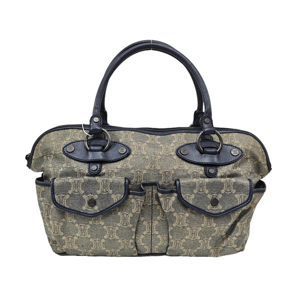 Canvas Top Handle Bag Blue