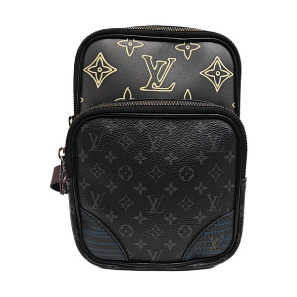 AMAZON Monogram Coated Canvas Black
