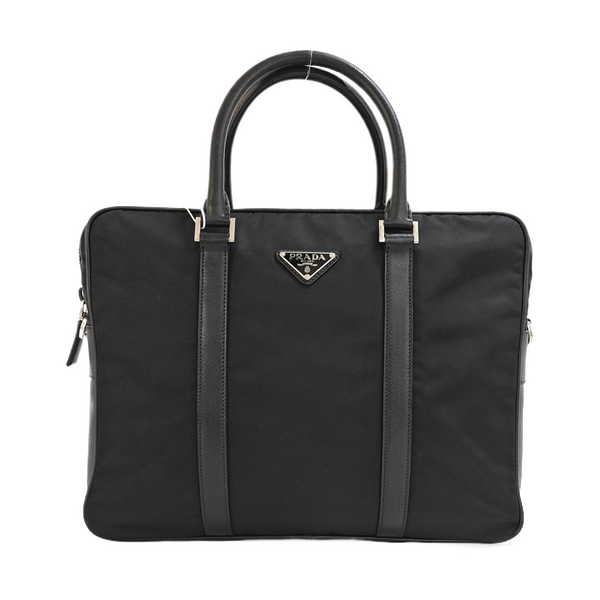 Nylon Top Handle Bag Black