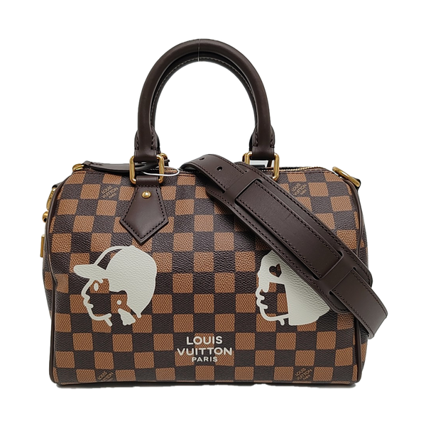 Authenticated pre-owned SPEEDY 25 Coated Canvas Brown - Shoulder Bag at Looply