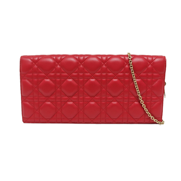 Lady Dior Cannage Calfskin Red