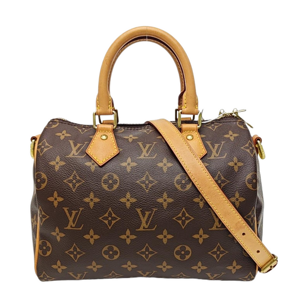SPEEDY 25 Monogram Coated Canvas Brown