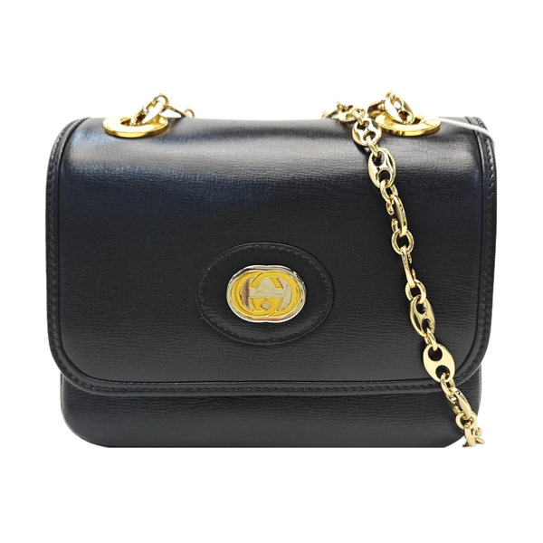 Calfskin Shoulder Bag Small Black